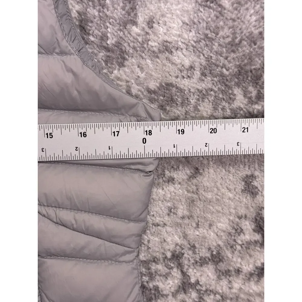 G/FORE Puffer Vest Medium Womens Gray Down Insulated Removable Hood - Picture 4 of 8